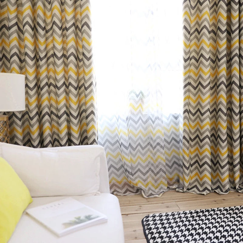 Современная желтая полосатая штора, отвесная элегантная благородная штора, занавеска, панель для современных штор, s для декора гостиной, Cortinas P275D3