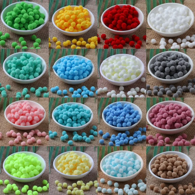 

iSequins 8mm 10mm Pompom Soft Pompon Fluffy Plush Crafts DIY Pom Poms Ball Furball Manualidad Home Decor Sewing Supplies