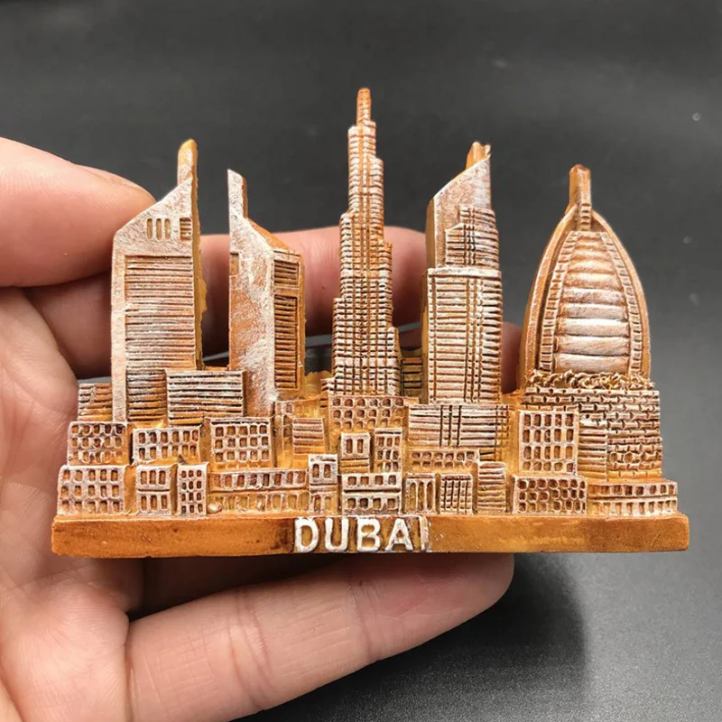 1pc cute Dubai 3D Fridge Travel Souvenirs Resin Refrigerator