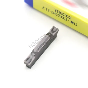 

10Pcs ZTFD0303-MG YBG202 grooving carbide inserts turning inserts turning tool CNC tool Lathe tools Lathe cutter