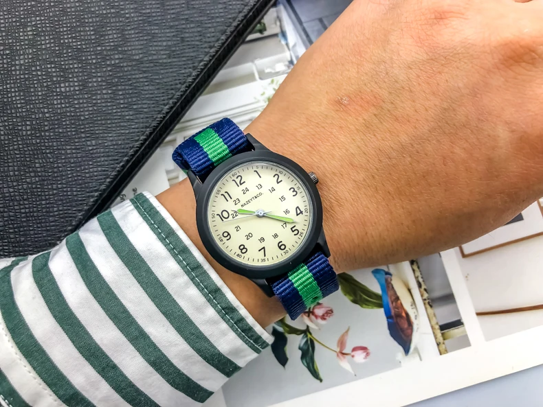 2019 Элитный бренд Nazeyt повседневное Военная Униформа человек кварцевые спортивные часы мягкий нейлон студент мужской световой стрелки