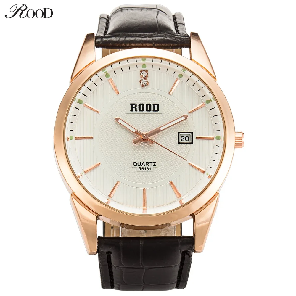 

Men Watches Luxury Brand Hot ROOD Gold Fashion Men Wristwatches Quartz-watch Waterproof Men's Clock Relogio Masculino
