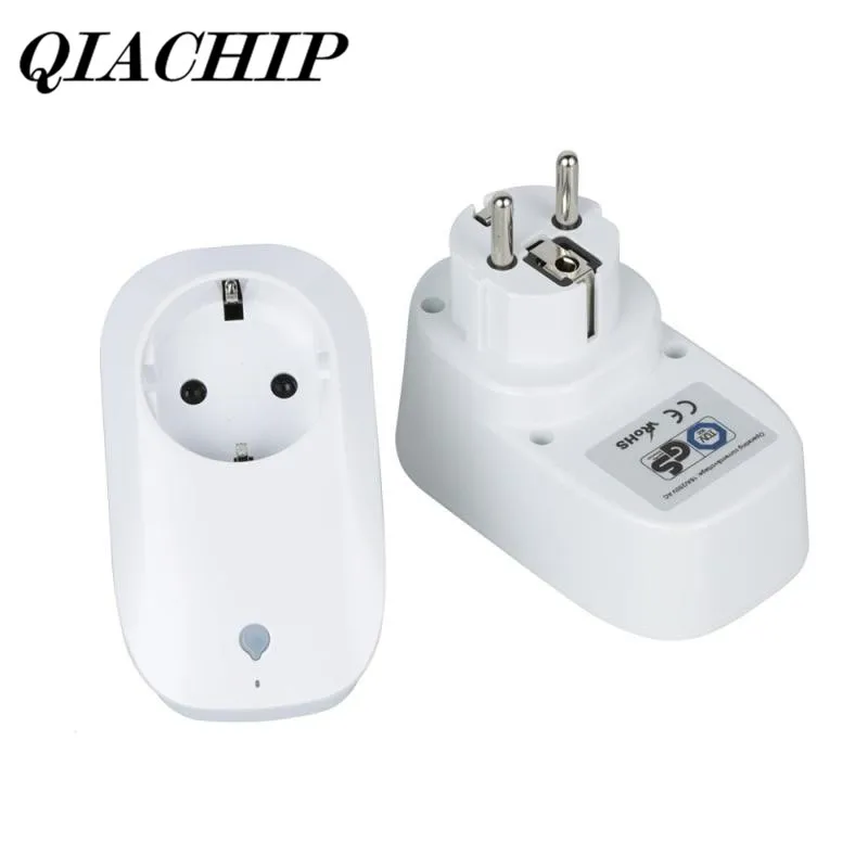 

QIACHIP 2/Pcs AC 100-250V WiFi Smart Plug Mini Home Socket Work with Amazon Alexa Google Home Schedule Function App Remote DS35