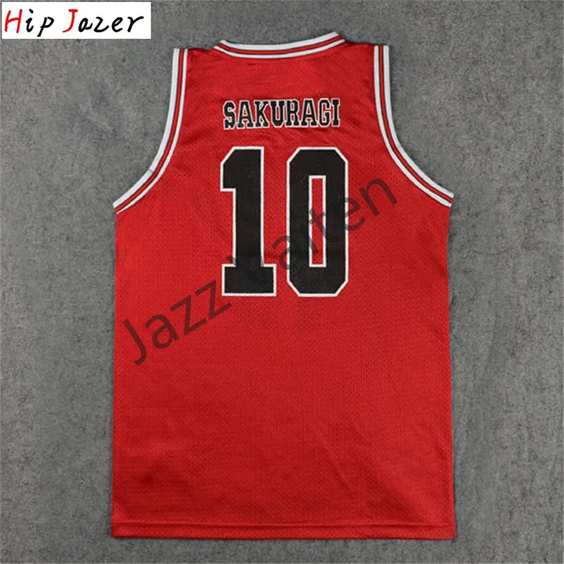 Хипджазер Slam dunk Косплей Shohoku Sakuragi 10# Hanamichi 11# Rukawa Kaede Баскетбол Джерси спортивные баскетбольные футболки для хипхопа