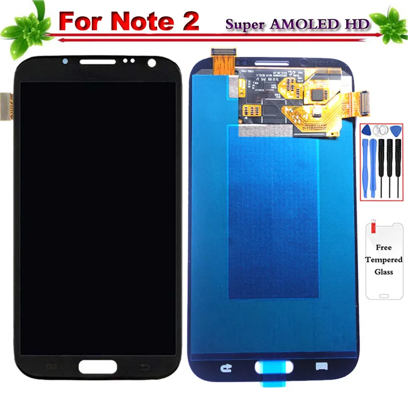 

Super AMOLED HD for Samsung Galaxy Note 2 Note2 N7100 N7105 T889 i317 i605 L900 LCD Display Touch Screen Digitizer Replacement