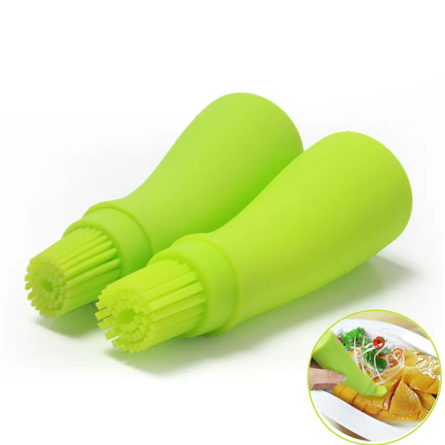 

High Temperature Silicone Brush Stooped Liquid Oil Bread Soy Sauce Jar Pastry Brush BBQ Tools Kitchen Accessories Tools