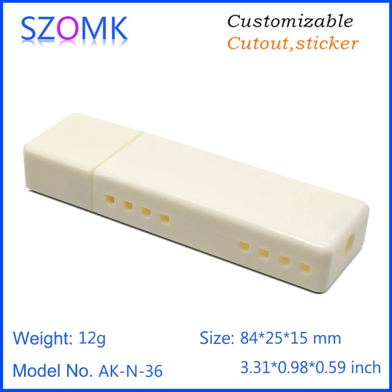 szomk plastic box for electronic project diy small usb enclosure project box plastic housing usb stick flash drive instrument case  (19)