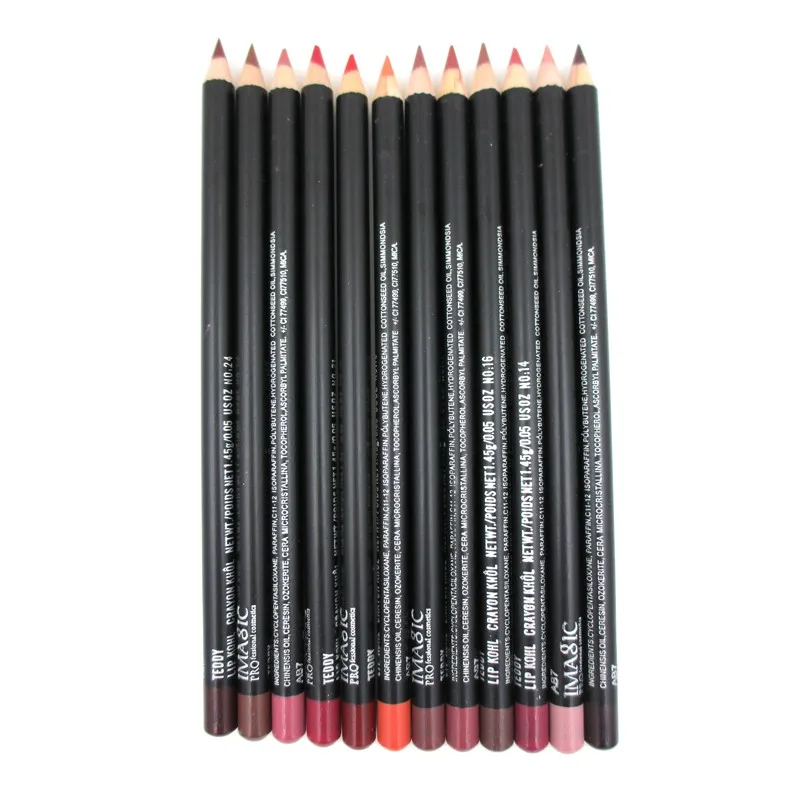 12 цветов Pro Водонепроницаемый Карандаш для губ карандаши для губ сексуальный полный карандаш для губ для женщин долговечная косметика для губ инструменты для макияжа