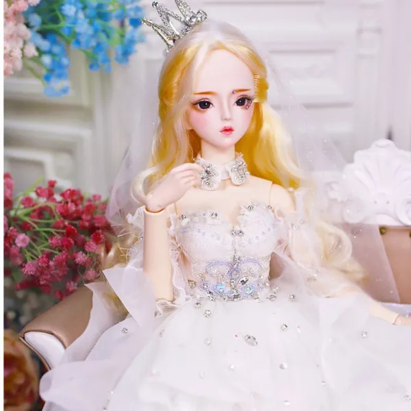 60cm doll white dress_