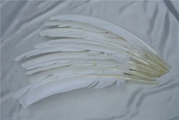 

Wholesale 100pcs12-14inch WHITE Turkey round Feathers turkey quill round feathers costume feathers