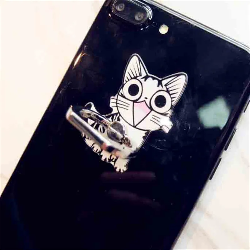 Cartoon Cat Finger Ring mobile phone holder Stand For iPhone 4 5 SE Samsung S8 Xiaomi mi5 Smartphone holder stand