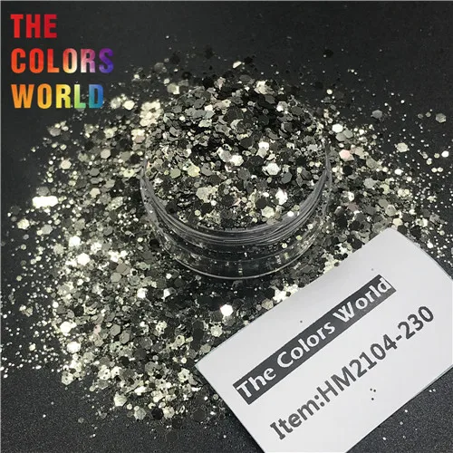 HM2104-230 200g TCT-278 шестиугольная форма металлический обычный цвет ногти блеск для ногтей украшение для лица блеск для тела макияж фестиваль ручная работа - Цвет: HM2104-230 200g