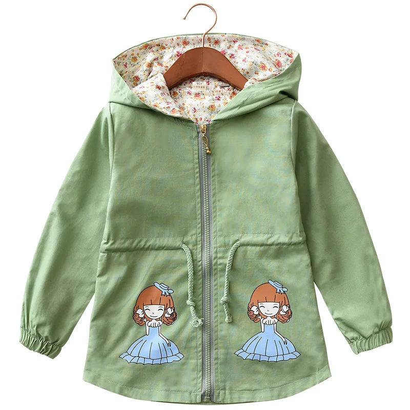 

2018 new kid Girls Jacket Coat Cartoon Hoodies For Girl Kids Trench Clothes Fo Sell Factory Sell Directly Baby Outwear