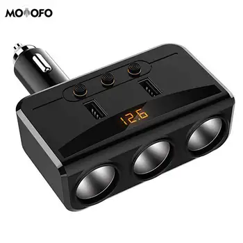 

Car Charger with Dual USB & 3 Cigarette Lighter Sockets Adapter Compatible for iPhone,LG,HTC,Samsung,BlackBerry