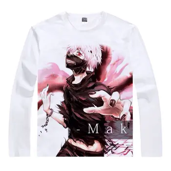 

Ken Kaneki T-Shirt pure-blood ghoul Shirt custom t shirts Anime Cartoon Clothes printed t shirt Anime cute children's clothing a