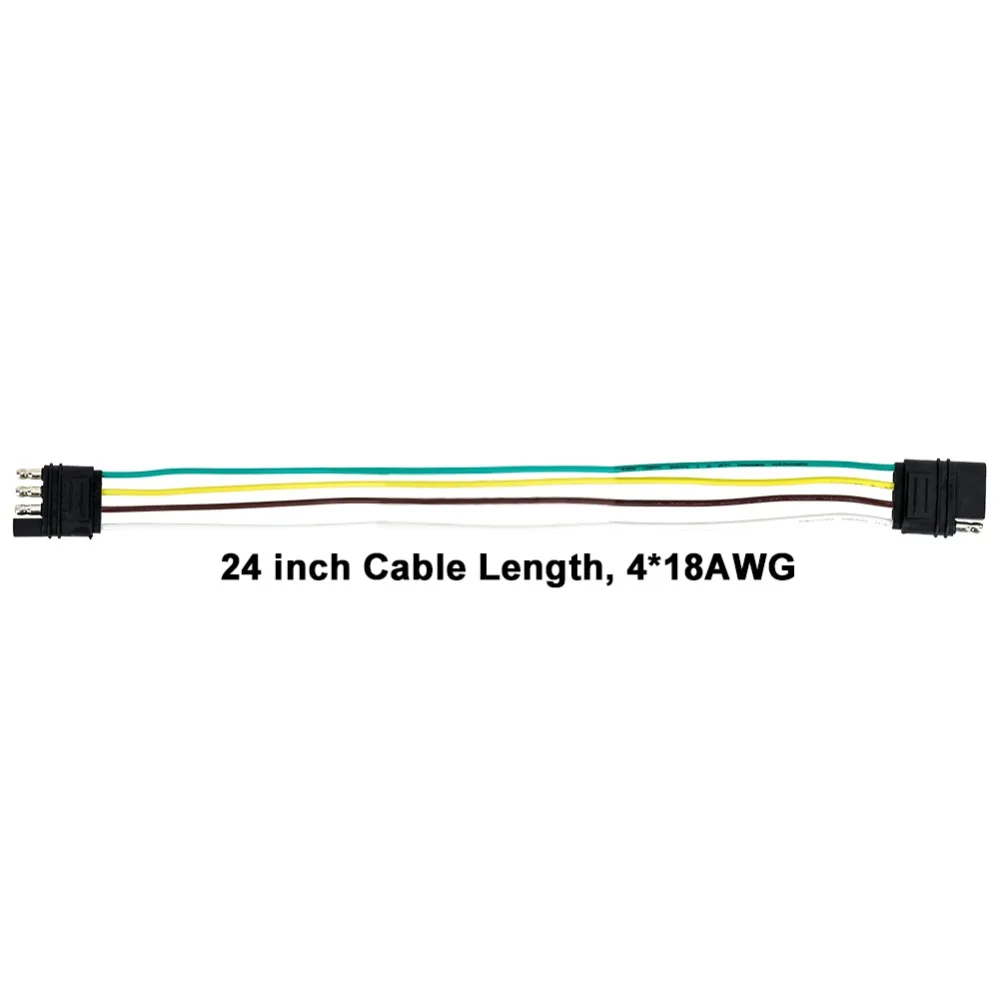 Tirol 4 Pin Плоский трейлер набор кабелей прицеп светильник 4*18 AWG провода жгута Разъем для караван Авто адаптеры розетки T24696b