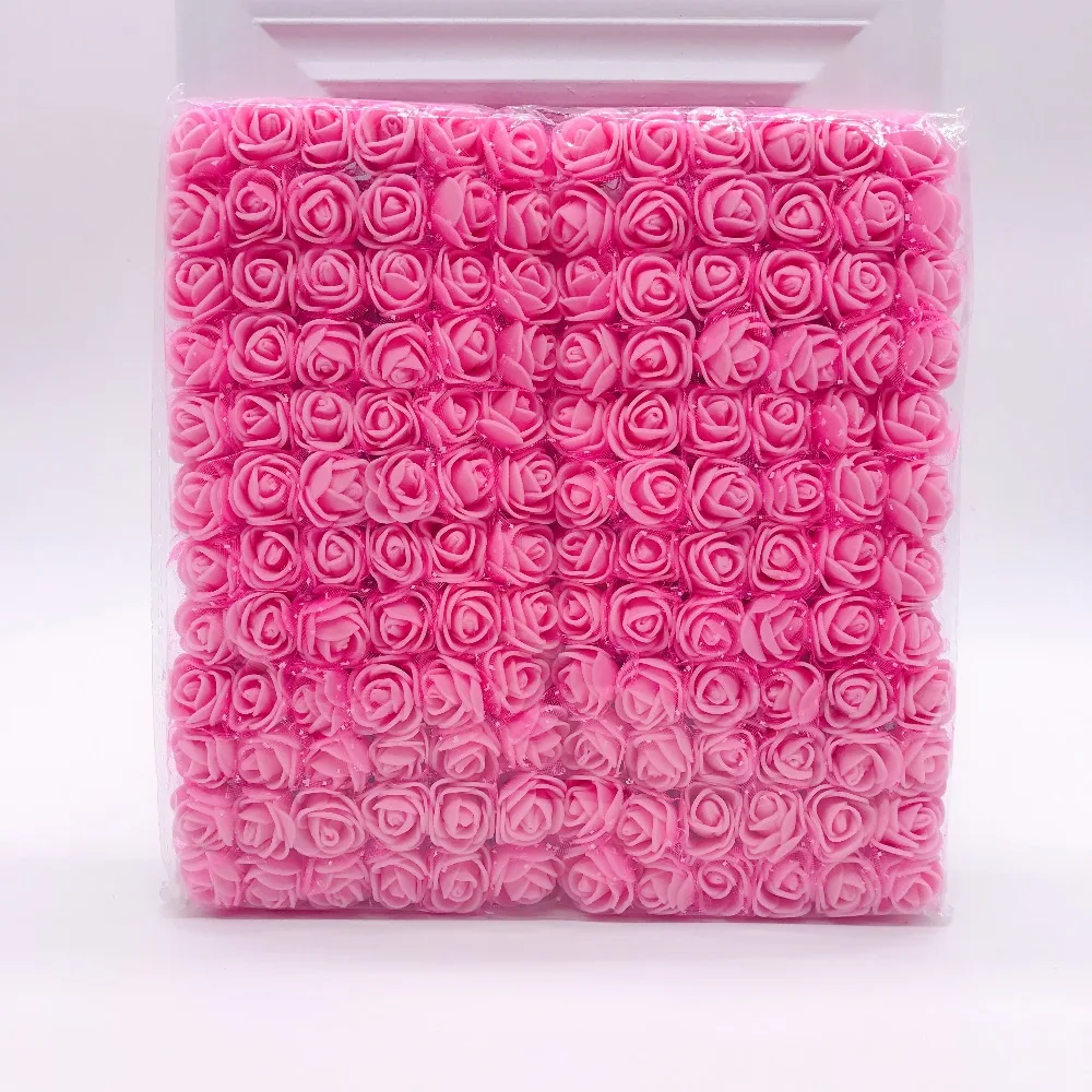 Распродажа!(144 шт./лот) 2 см многоцветные ПЭ розы пены мини букет цветов сплошной цвет/Скрапбукинг Искусственные цветы розы из пены