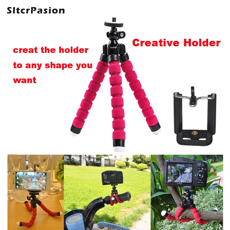

Hot Flexible Tripod to Camera Tripod Head Tablet Mobile Phone Holder for iPhone 5s Selfie Stick Tripe Para Celular Video Tripod
