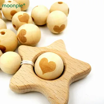 

20mm wood heart love round ball bead for teether shaped burnt engrave diy accessory wooden craft valentine decoration EA151