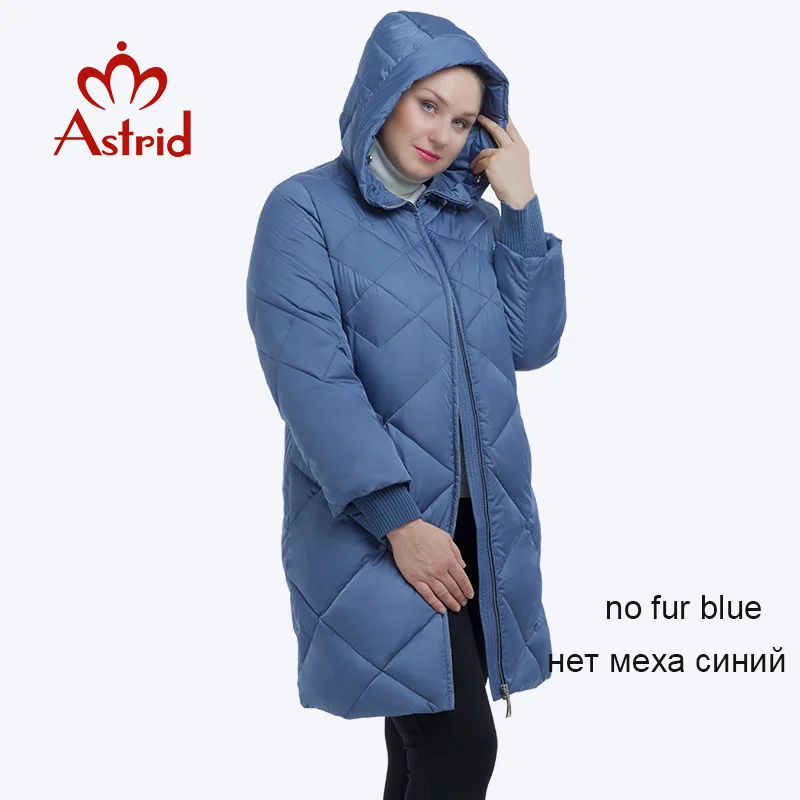 Astrid лидер продаж зимний пуховик для женщин длинное пальто теплые парки плотное женское теплое пальто высокого качества зимняя мода FR-2026 - Цвет: 431 no fur blue