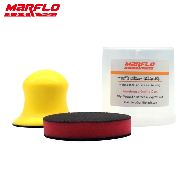 Marflo мойка автомобиля Волшебная глина губка для мытья автомобиля губка для ремонта ткань щетка аппликатор держатель для чистки