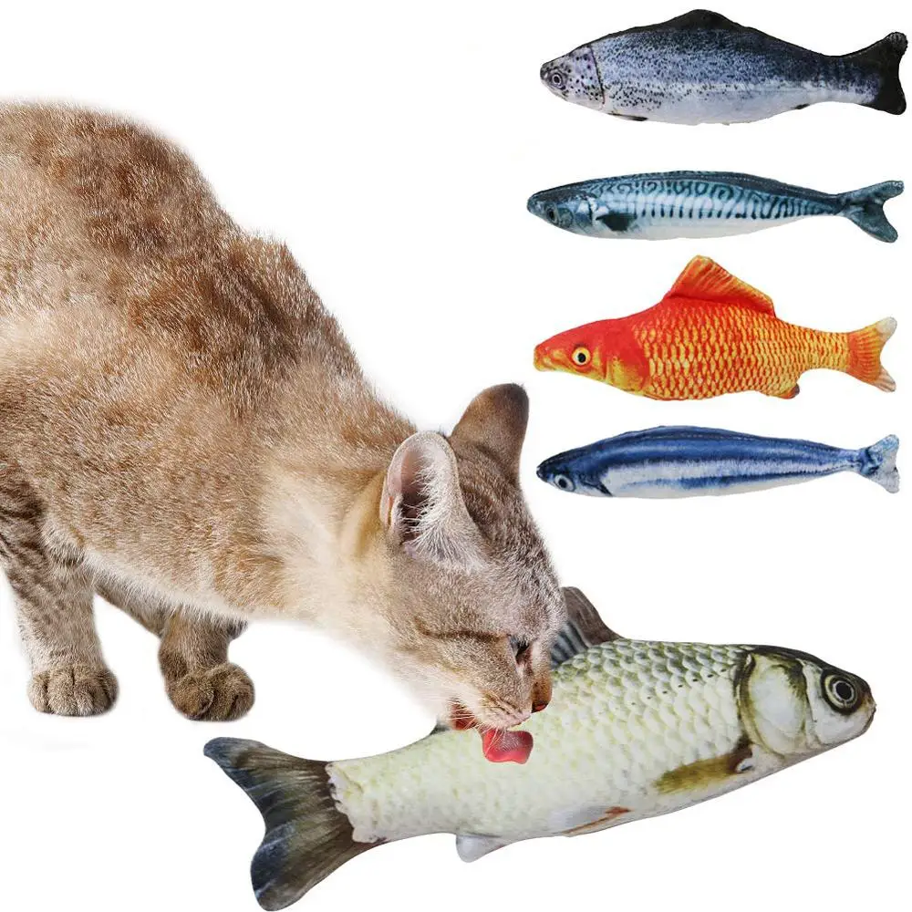 

Plush Creative 3D Carp Fish Shape Cat Toy Catnip Fish Stuffed Pillow Doll Simulation Fish Playing Toy For Pet