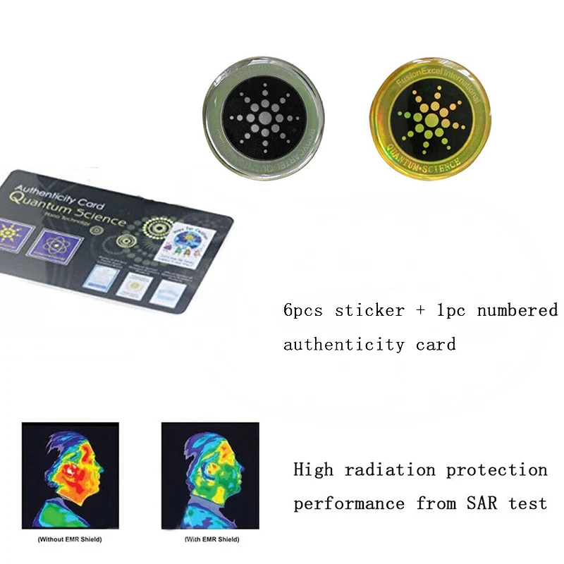 Высокое качество 6 шт. радиационная защита телефона наклейка круглый квантовый щит для мобильных телефонов