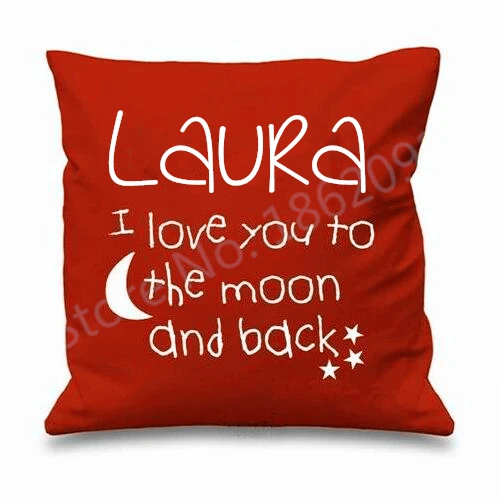 Чехол для подушки с надписью I Love You To The Moon and Back|cushion cover|quote throw pillowsthrow pillow cases |