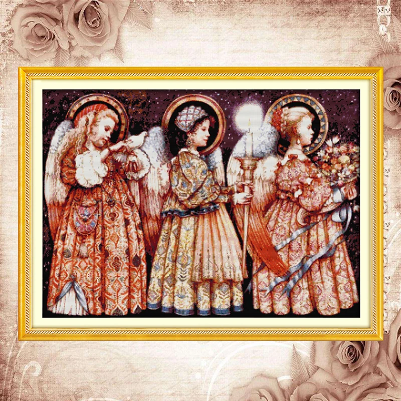 Joy Sunday китайские наборы для вышивки крестом сделай сам Рождество Ангела DMC 14CT 11CT