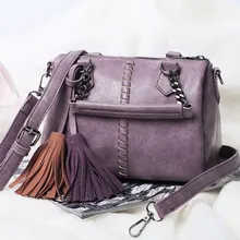 Knitting Japan Korean Style Women Light Purple Shoulder Bag Stylish Designer Tassels font b Handbag b
