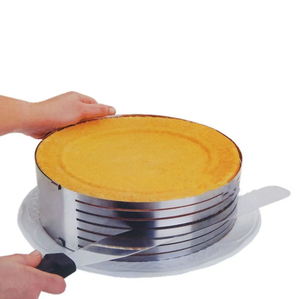 Нержавеющая сталь Регулируемый слой торта слайсер набор мусс форма для нарезки торта кольцо Инструменты для выпечки, сделай сам торт инструменты