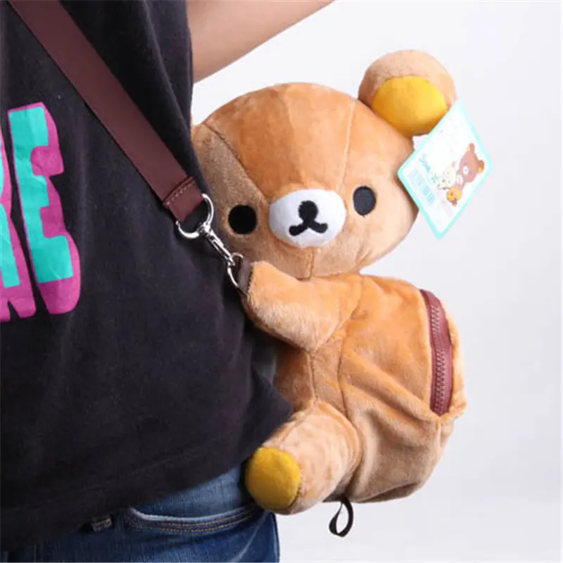 Мультфильм стежка медведь Rilakkuma, плюшевый рюкзак мягкие животные кукла ранец детская школьная сумка девочки дети подарок на день рождения