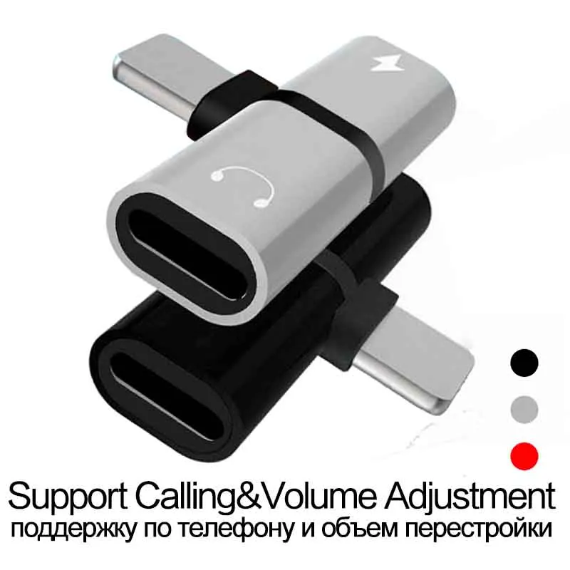 Beste 2 in 1 Opladen Audio Adapter Voor Iphone X 10 8 7 Plus Charger Cable Adapter Voor Bliksem Jack naar oortelefoon AUX Kabel Connector