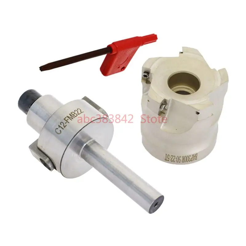 

New 1set C12 FMB22 Shank + BAP300R 50 22 Indexable Face Mill Cutter 5 Flutes Endmill Right Angle Shoulder for APMT1135 Inserts