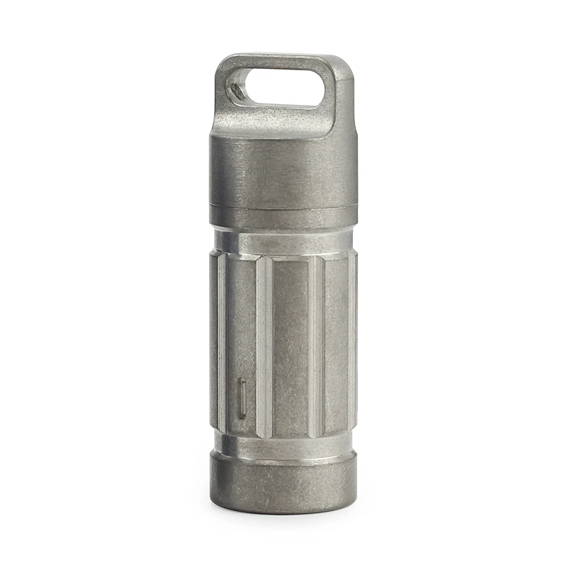 Pure Titanium Waterproof Bottle Camping Survival Seal Bottle EDC Outdoor Tool