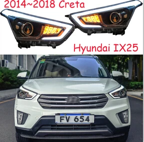 Автомобильный бампер налобный фонарь для hyundai creta IX25 головной светильник автомобильные аксессуары IX 25, год светодиодный DRL головной светильник IX25 противотуманный светильник - Цвет: Model2