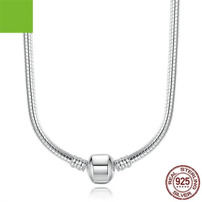 

Handmade Snake Chain Necklace Fit 925 sterling silver Statement Party Wedding necklaces for women Bridal accessory Jewelry