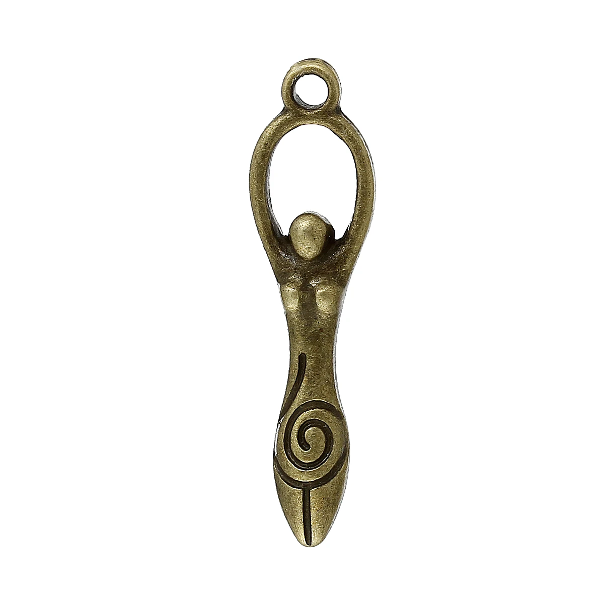 

DoreenBeads Zinc metal alloy Charm Pendants Goddess Antique Bronze Graceful goddess Hand carved Antique Charm Pendants Hot 6 PCs