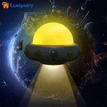 Lumiparty usb зарядка светодиодный датчик движения НЛО ночник перезаряжаемый датчик лампы мягкая яркость для детей Детская спальня