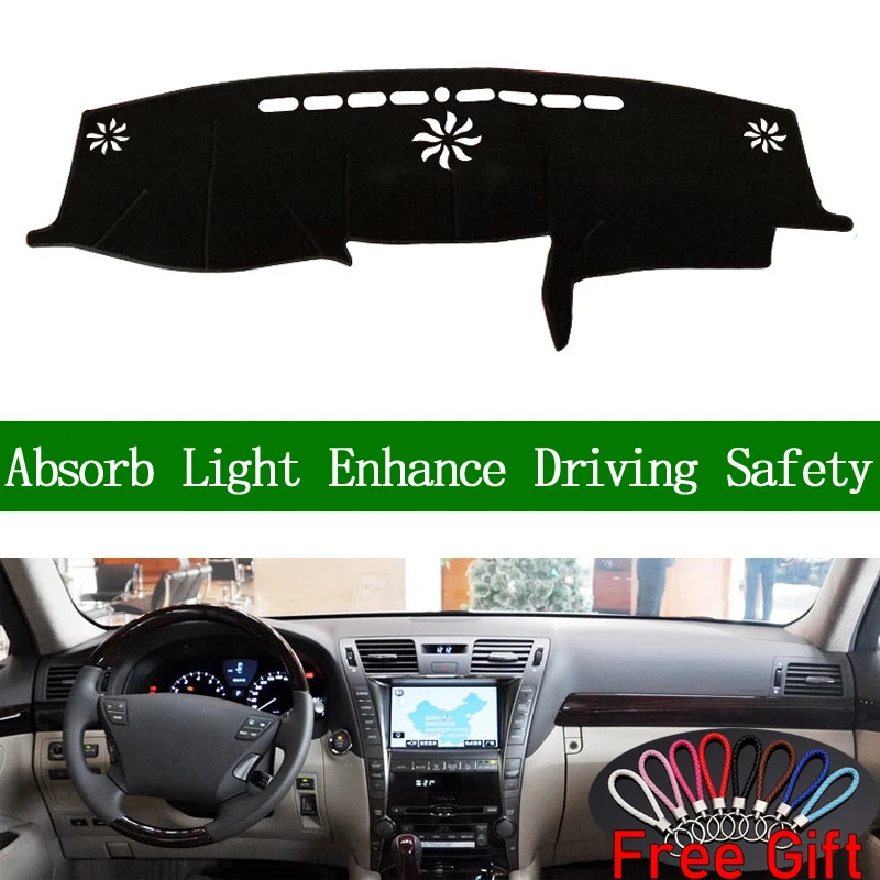 

For lexus LS460 LS600 2006 2007-2011 Dashboard Cover Sun Shade Non-slip Dash Mat Pad Carpet Car Stickers Interior Accessories