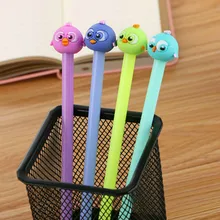 1 шт., кавайная офисная шариковая ручка, креативная Милая модель птицы, школьные канцелярские принадлежности, черные чернила, 0,5 мм, ручка для заправки