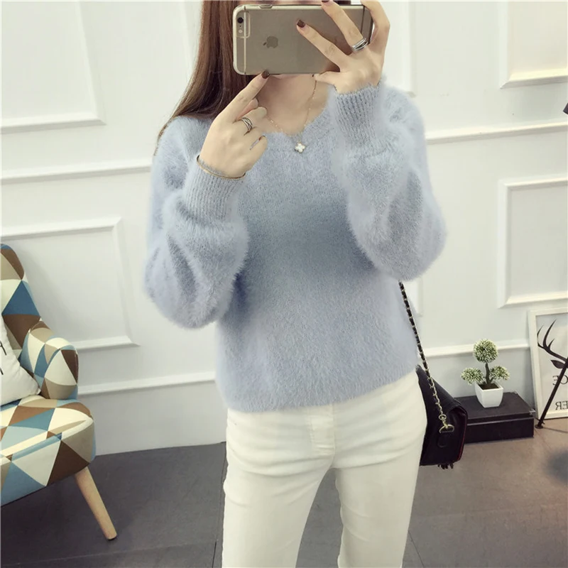 Pull Femme Christmas Sweater Blusas De Inverno Feminina 2017 Korean Knitted Oversized Sweater Women Jumper Mohair Pullover Pink Pull Femme Christmas Sweater Blusas De Inverno Feminina 2017 Korean Knitted Oversized Sweater Women Jumper Mohair Pullover Pink