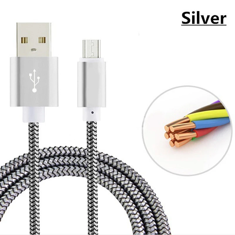 1 м Micro USB кабель для быстрой зарядки и синхронизации данных шнур для samsung htc Xiaomi sony OPPO Micro usb Android устройства