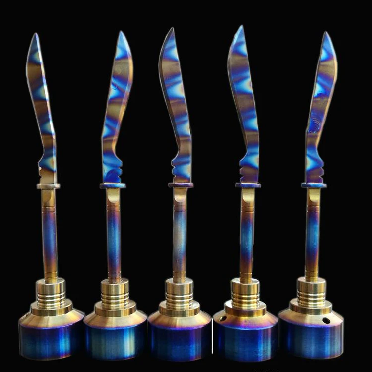 Rainbow Titanium Carb Cap Tool Domeless Titanium Nail Titanium Ti Nail