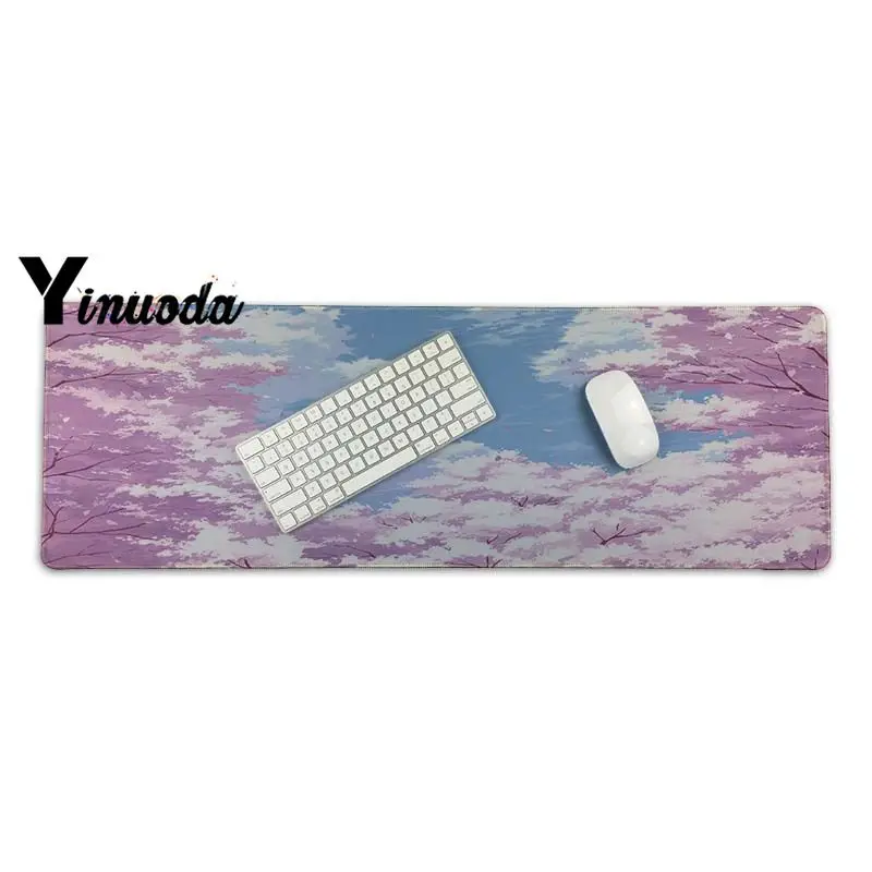 Yinuoda дизайн аниме цветки сакуры, японской вишни коврик для мыши геймерские игровые коврики размер для 30x70 см 30x90 см резиновые прямоугольные коврики для мыши - Цвет: 30X70cm