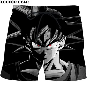 

Harajuku Dragon Ball Men T Short Quick Dry Summer Beach 3D Print Male Shorts GOKU Breathable Fitness ZOOTOP BEAR