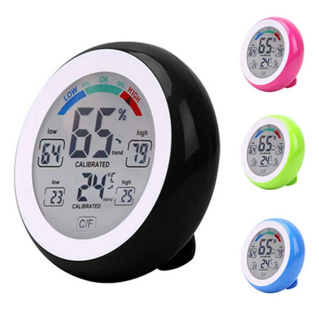 

Top Digital Thermometer Hygrometer practical Temperature gauge Humidity Meter clock wall Max Min Value Trend Display C/Funit
