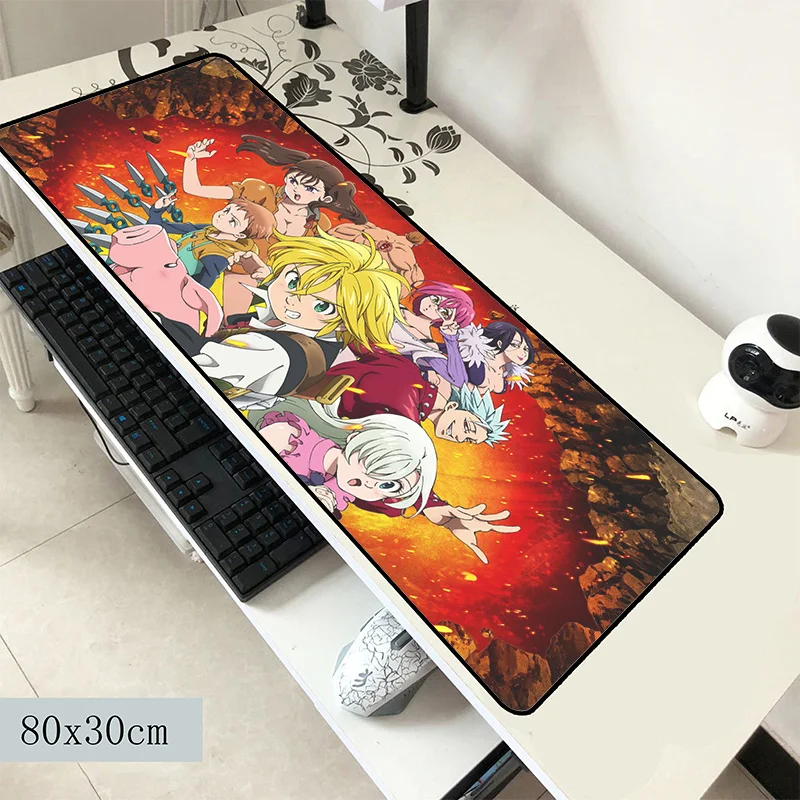 Nanatsu no taizai коврик для мыши персональный компьютерный коврик для мыши 800x300x3 мм padmouse заказной коврик для мыши гаджет коврики для Кабинета