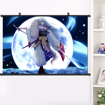 

Anime Inuyasha Sesshoumaru Higurashi Kagome Kikyou Cosplay Wall Scroll Mural Poster Wall Hanging Poster Home Decor 40×60cm