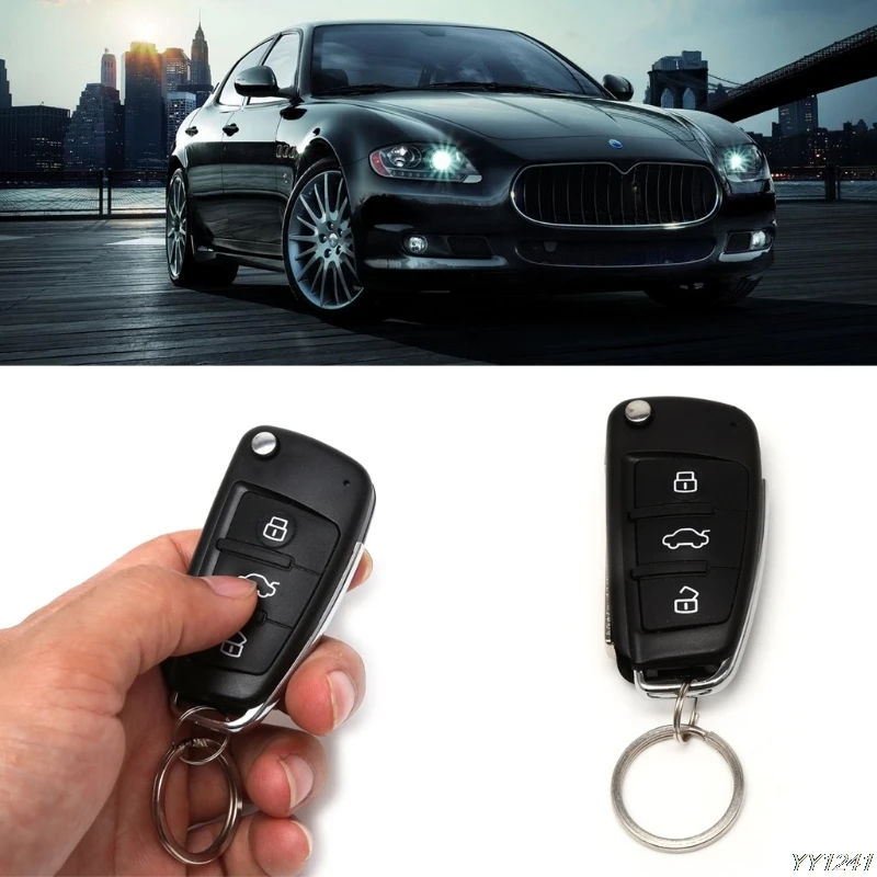 

Universal Car Alarm Systems Auto Keyless Entry System Button Start Stop LED Keychain Central Kit Door Lock with Remote Control